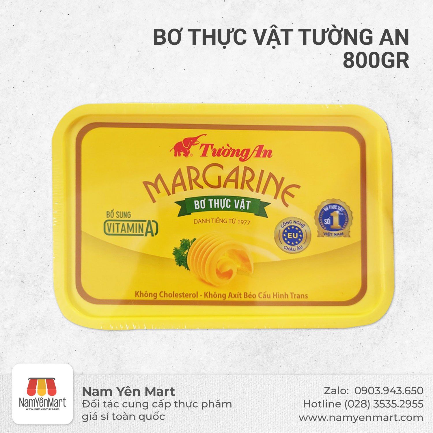  Bơ thực vật Tường An (hộp 800gr) 