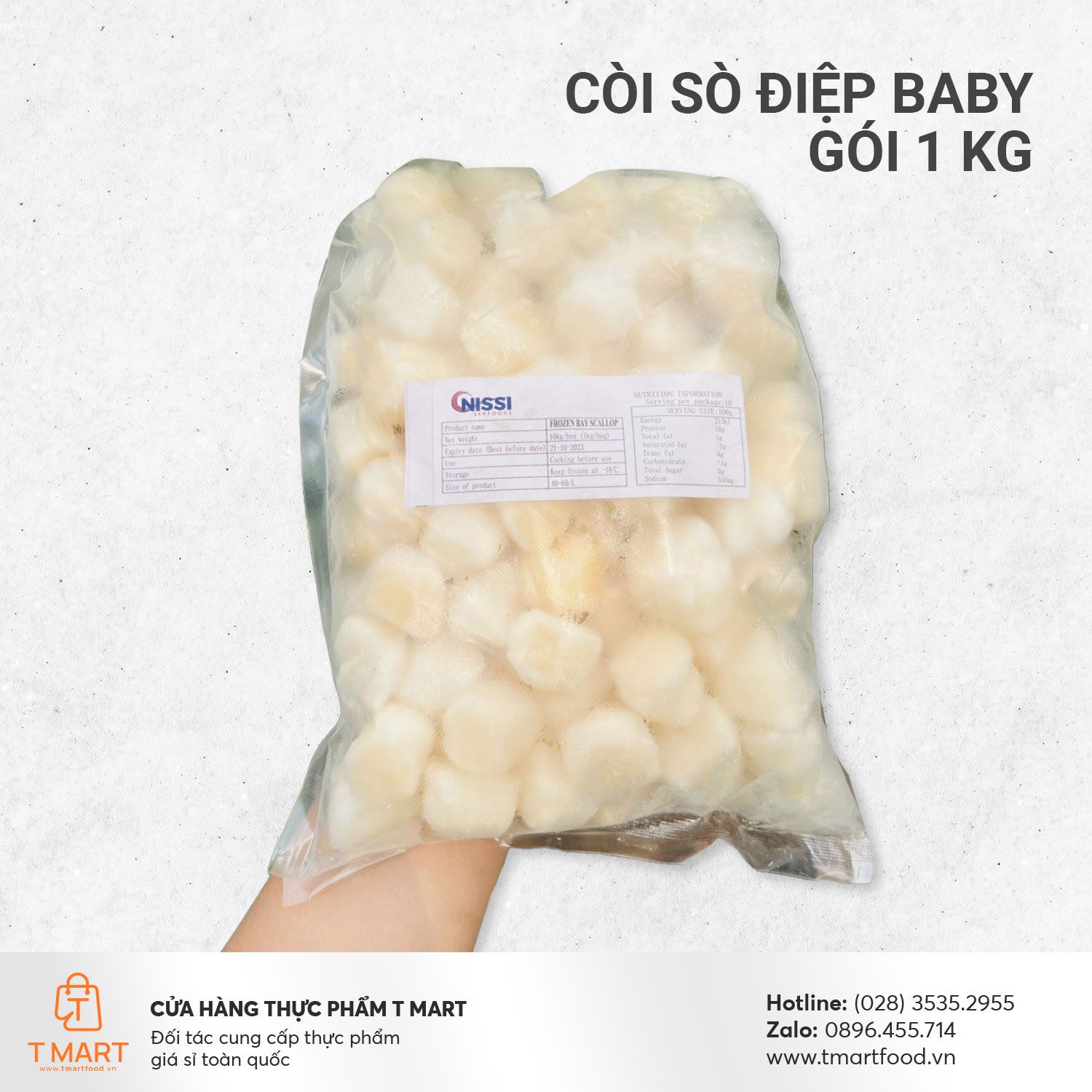  Còi Sò Điệp Baby gói 1 kg 
