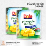  Dứa cắt khúc (3060gr) - Dole Pineapple Tidbits Heavy (3.06kg) 