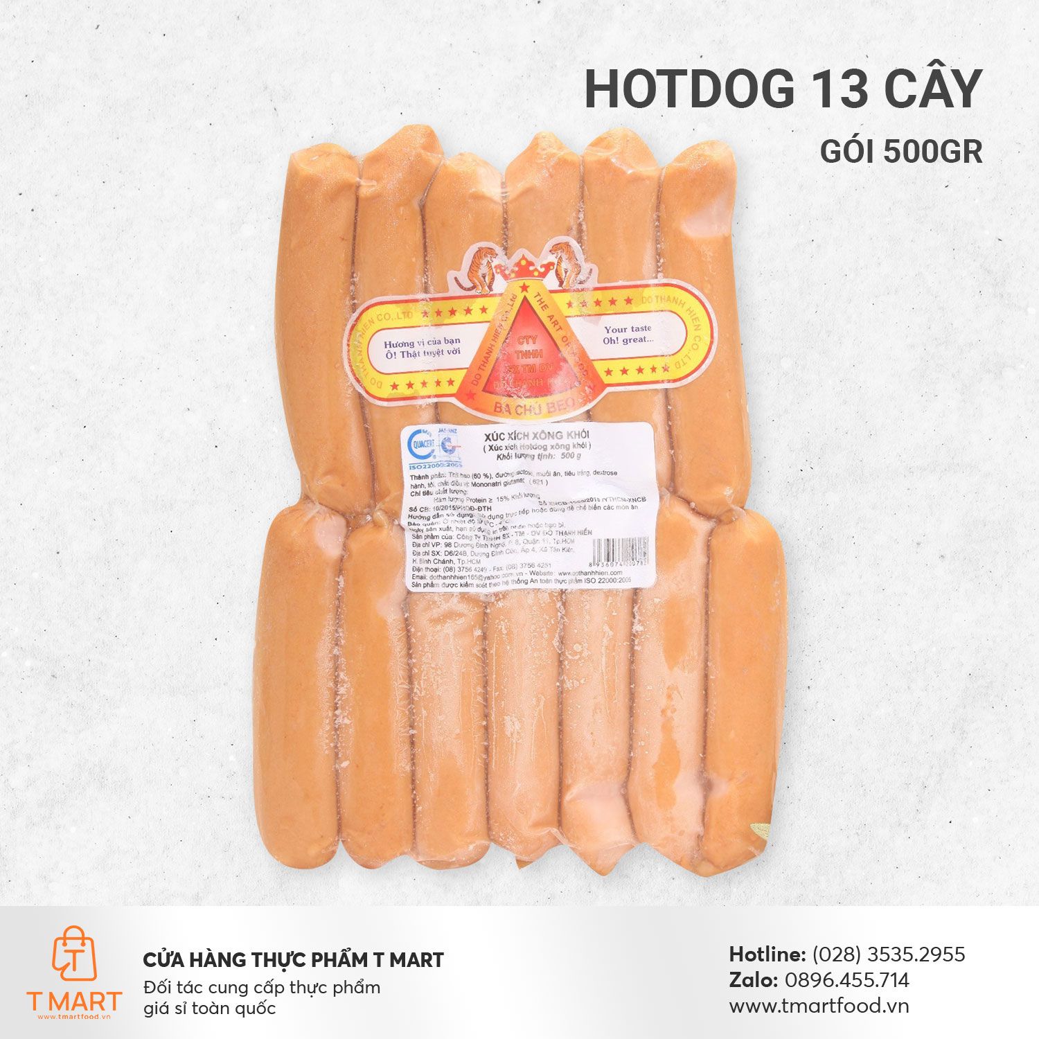  Hotdog 13 cây Gói 500g 