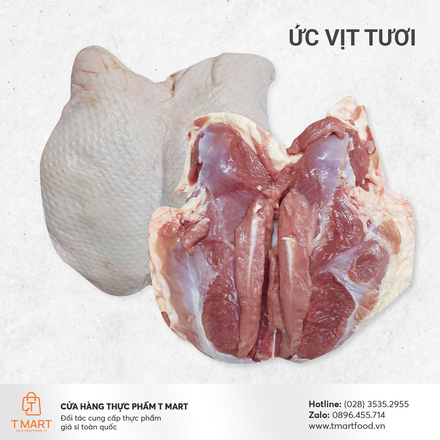 Ức vịt tươi (Giá 1 kg - Cân theo trọng lượng thực tế)