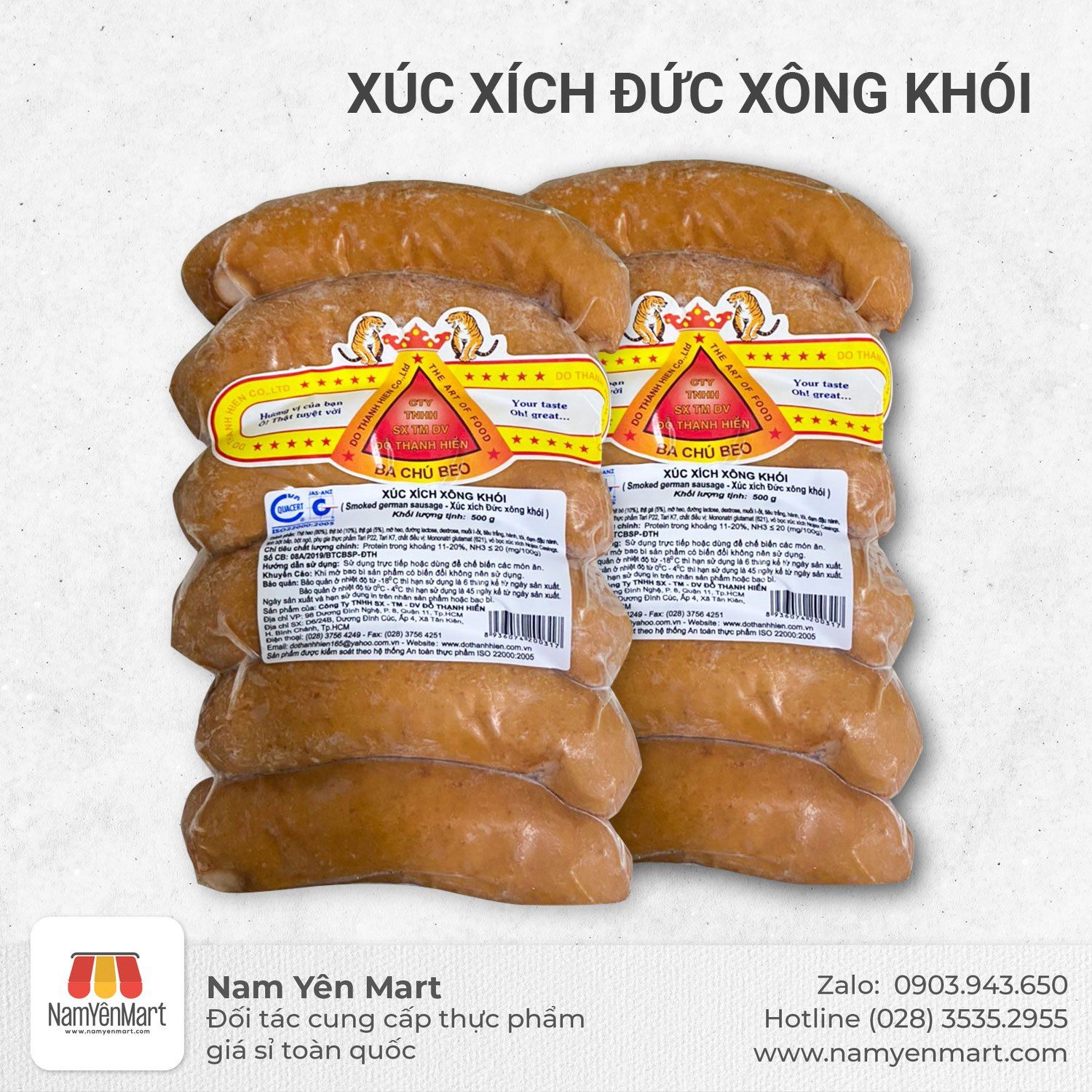 Xúc xích Đức xông khói (500gr)
