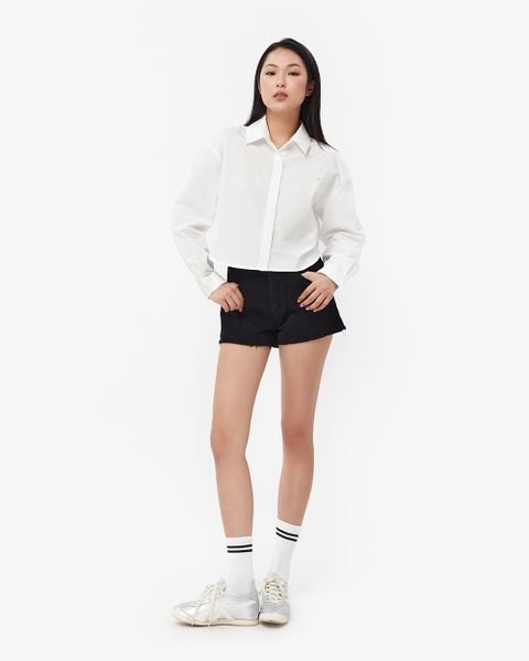 Áo sơ mi trắng Cropped Shirt - White Cotton