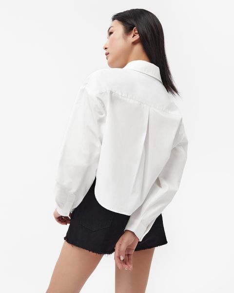 Áo sơ mi trắng Cropped Shirt - White Cotton