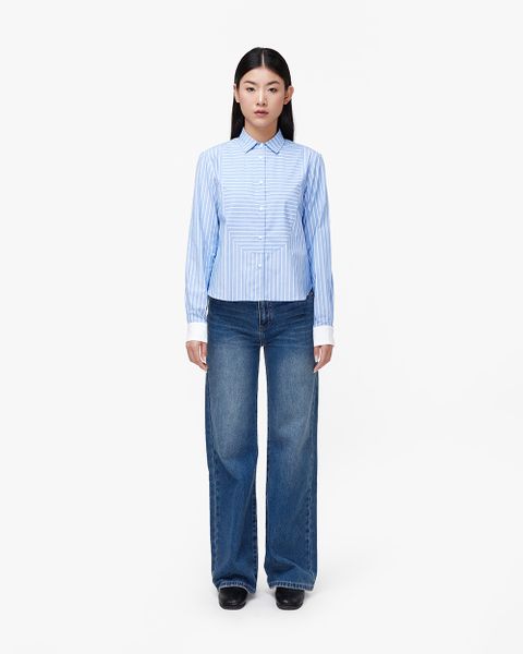 Modern Tuxedo Shirt - CCR Blue Stripe