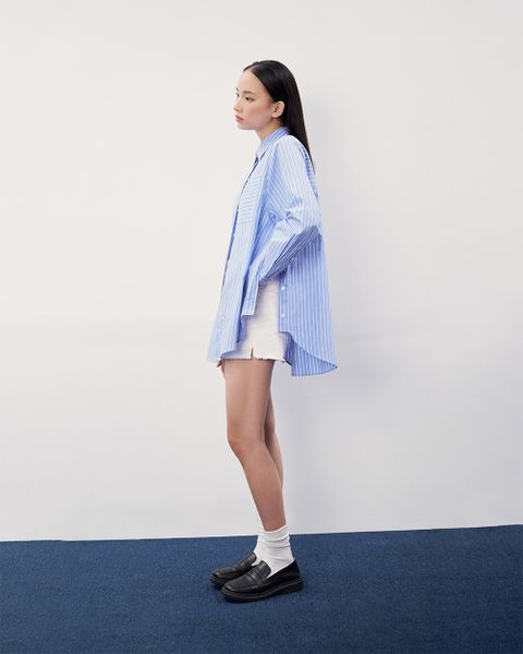 Oversized Pocket Shirt - CCR Blue Stripe