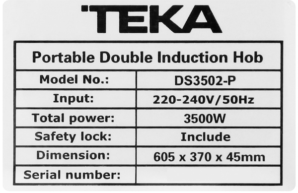 Bếp từ đôi  lắp nổi TEKA DS3502-P 3500W