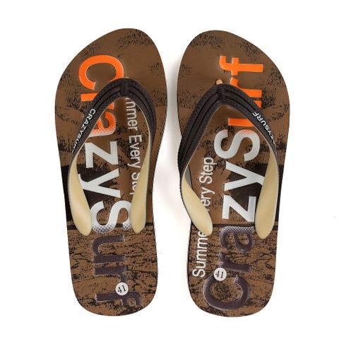 Dép xỏ ngón nam xốp siêu nhẹ Crazy Surf CF-6019 Nâu