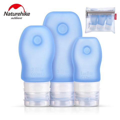 Bộ chiết mỹ phẩm du lịch silicon 3 món Naturehike Xanh Blue