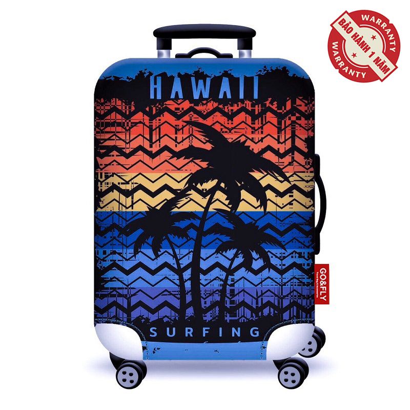 Túi bọc vali co giãn Go&Fly Hawaii (Vải dày) Size 20- 24- 28-30