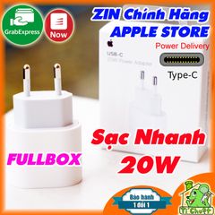 Sạc Nhanh 20W PD Type-C iPhone iPad Apple Store FULLBOX Zin Chính Hãng