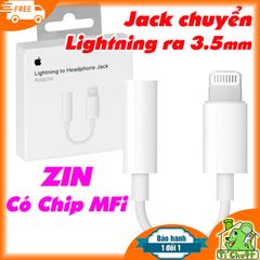 Jack chuyển cổng Lightning ra 3.5mm cho iPhone 8/Xs Max/ 11 12 13 14 ZIN Chính Hãng