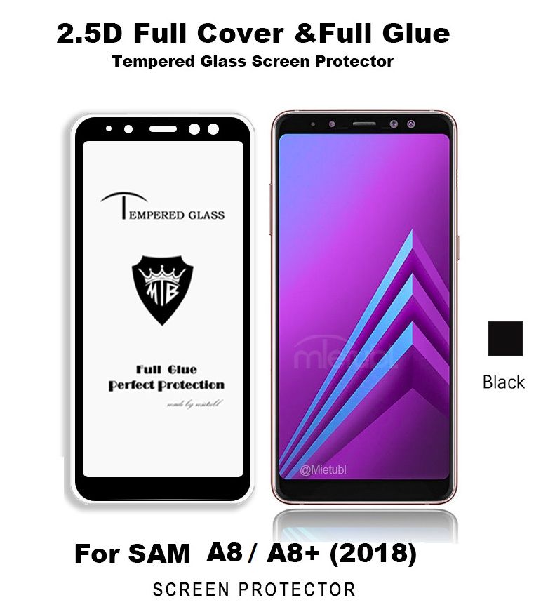 Kính CL Samsung A8 2018 FULL Màn,FULL KEO Silicon