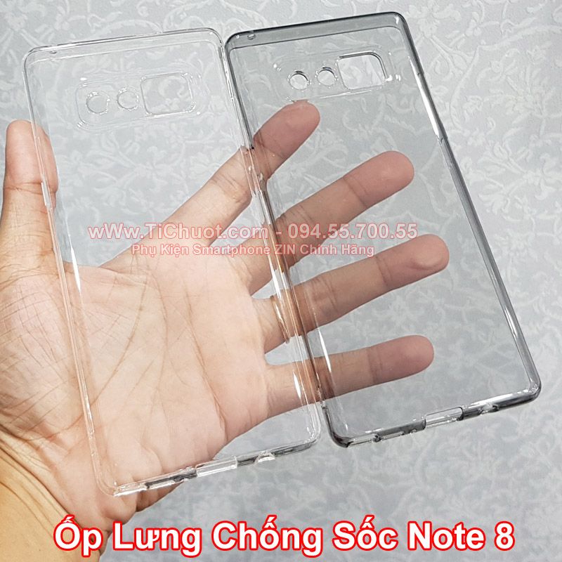 Ốp lưng Samsung Note 8 dẻo trong suốt chống sốc