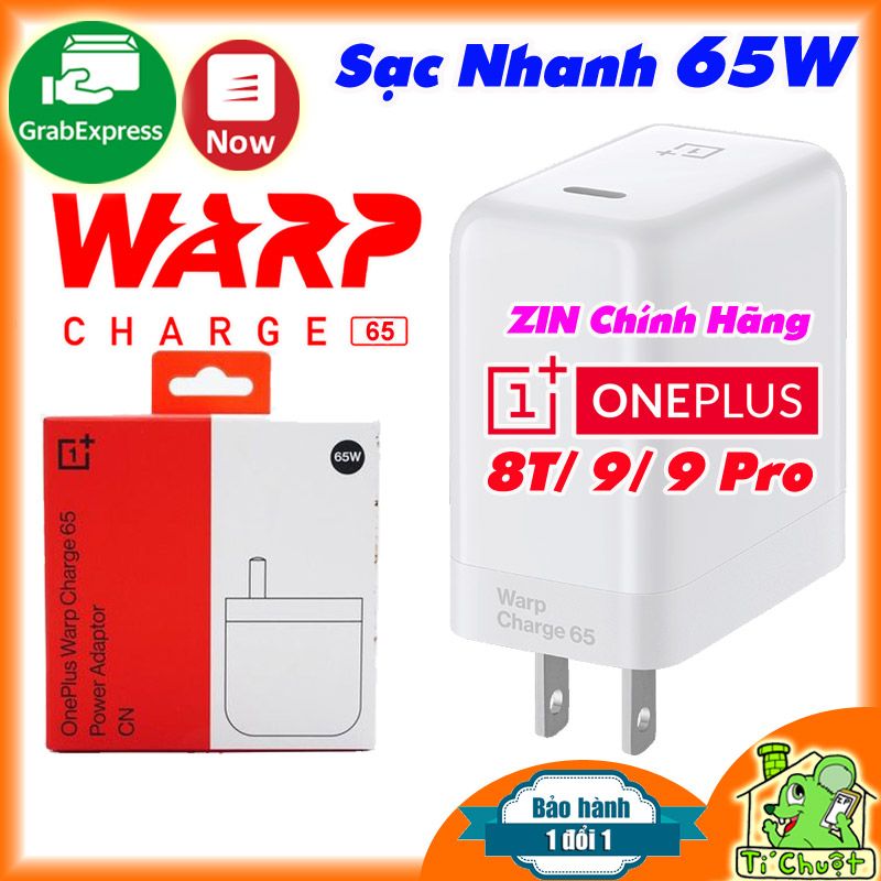 Sạc Nhanh Warp Charge 65W PD Type-C OnePlus 8T/ 9/ 9 Pro ZIN Chính Hãng