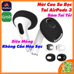 Nút Cao Su Bọc Tai Nghe AP AirPods 3 Siêu Mỏng Đậy Nắp Hộp Sạc Được