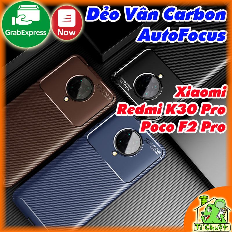 Ốp Lưng Xiaomi Redmi K30 Pro/ Poco F2 Pro AutoFocus Vân 3D Carbon Chống Sốc
