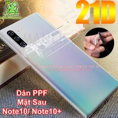 Dán PPF Samsung Note 10/ Note 10 Plus Mặt Sau Cường Lực Dẻo Trong Suốt