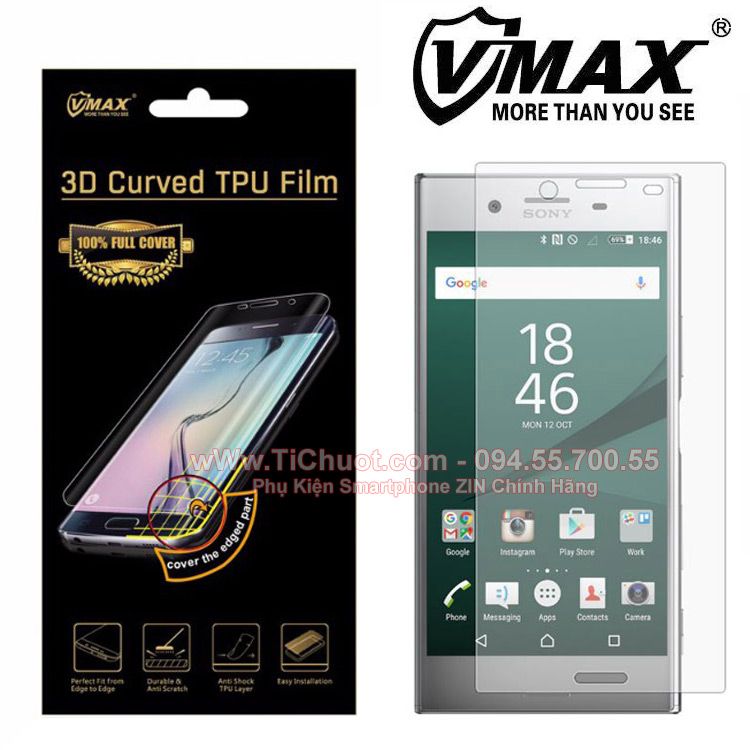 Dán TPU Sony XZ Premium VMax Cường Lực Dẻo Trong Suốt Mặt Trước