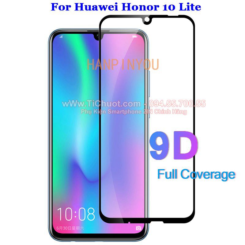 Kính CL Honor 10 Lite FULL Màn, FULL KEO Silicon