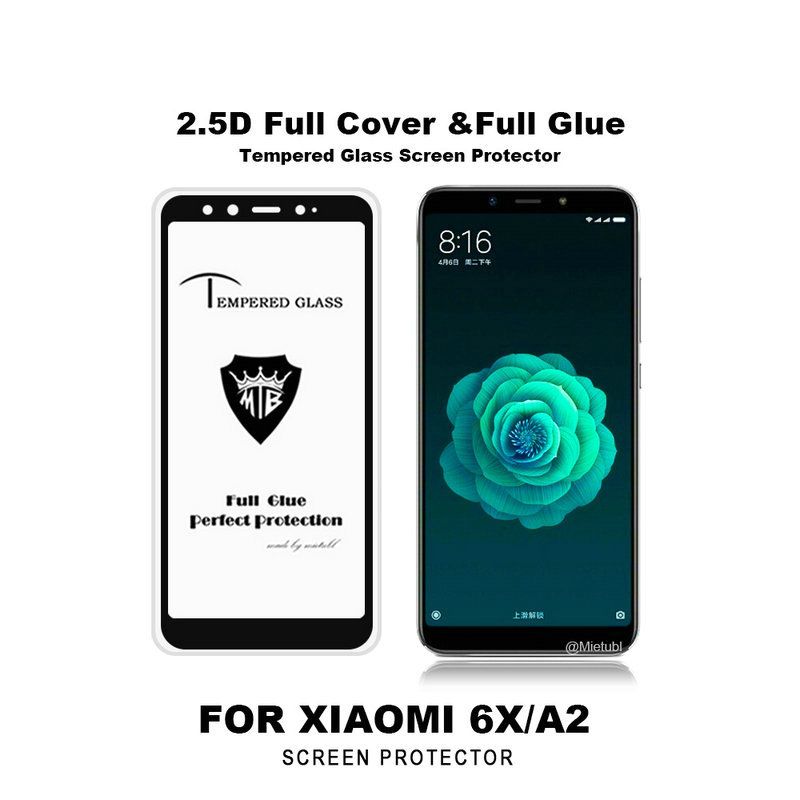 Kính CL Xiaomi Mi A2 (Mi 6x) FULL Màn, FULL KEO Silicon