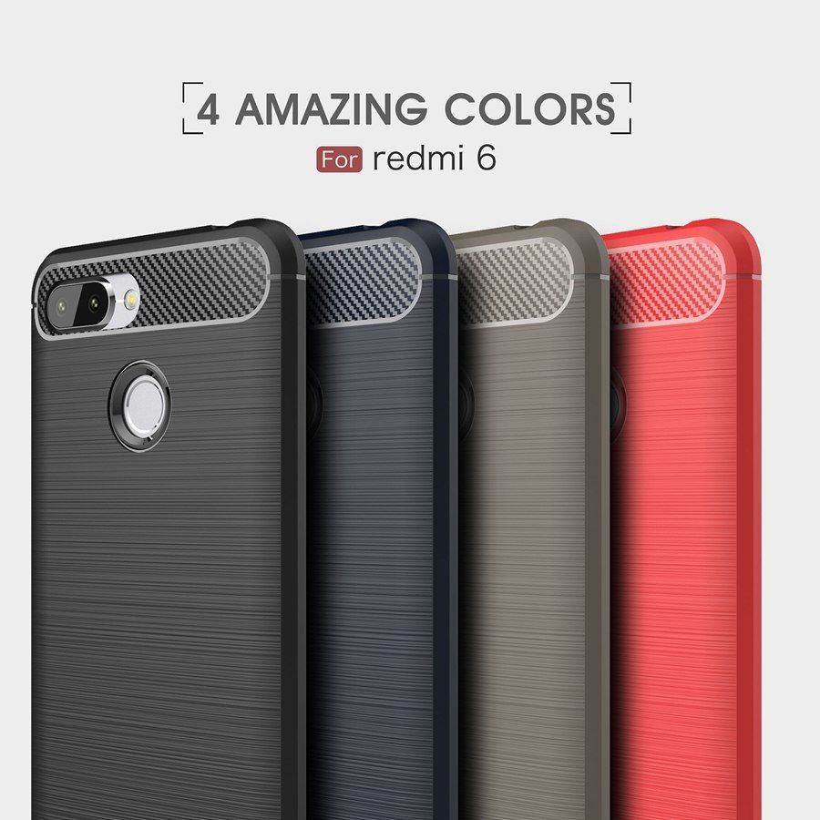 Ốp Lưng Xiaomi Redmi 6 Dẻo Carbon Phay Xước chống sốc