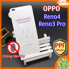 Dán Dẻo PPF OPPO Reno4 Reno3 Pro Nhám Chống Vân Tay Mặt Trước