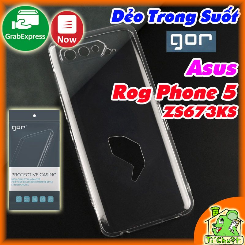 Ốp lưng Asus ROG Phone 5 ZS673KS Chính Hãng GOR Dẻo Trong Suốt