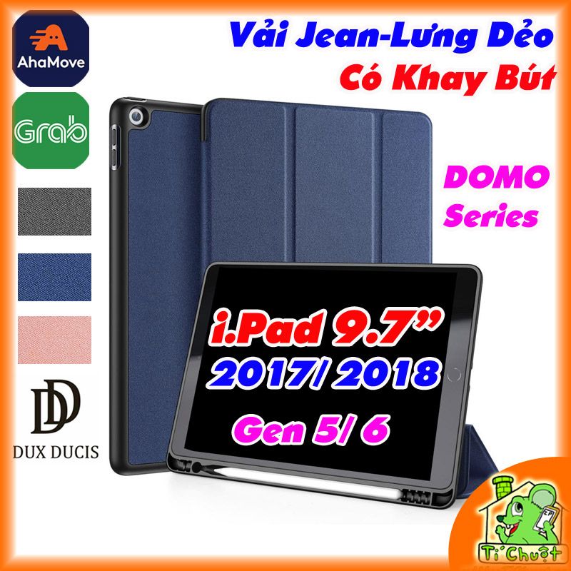 Bao da iPad 9.7 Gen 5 2017/ Gen 6 2018 DUX DUCIS DOMO Series Khay Dẻo