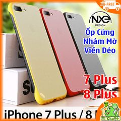 Ốp Lưng iPhone 7 Plus 8 Plus Nhám Mờ Viền Màu Dẻo Không Cạnh Hông