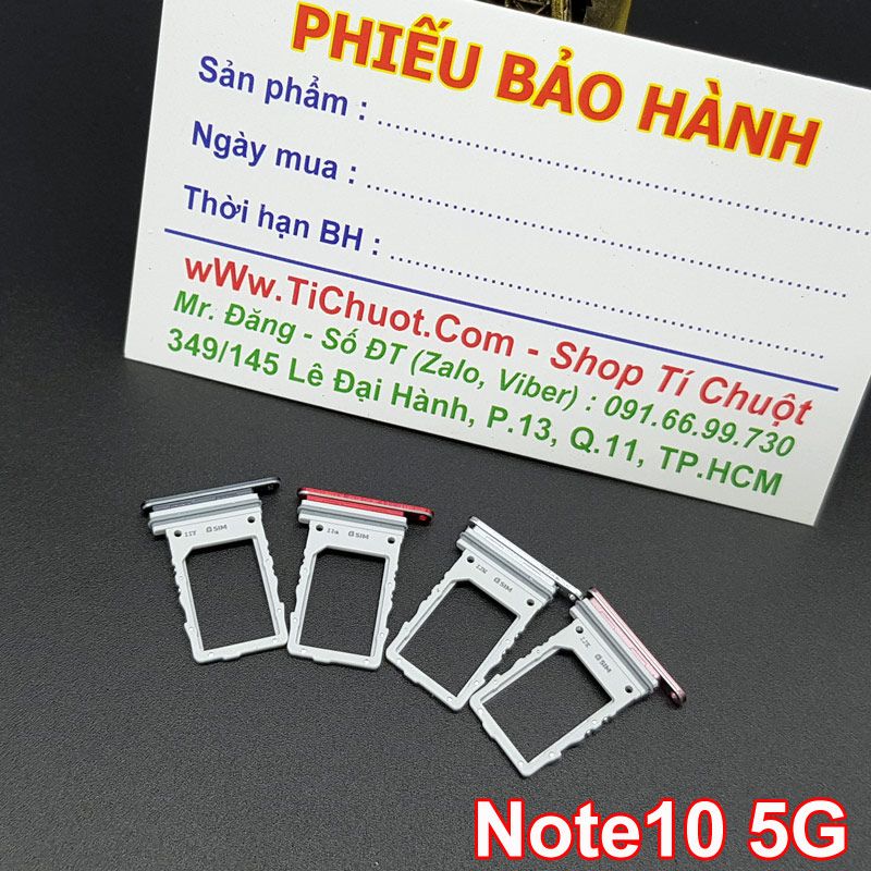Khay sim Samsung Note 10 bản 5G- 1 SIM ZIN Chính Hãng
