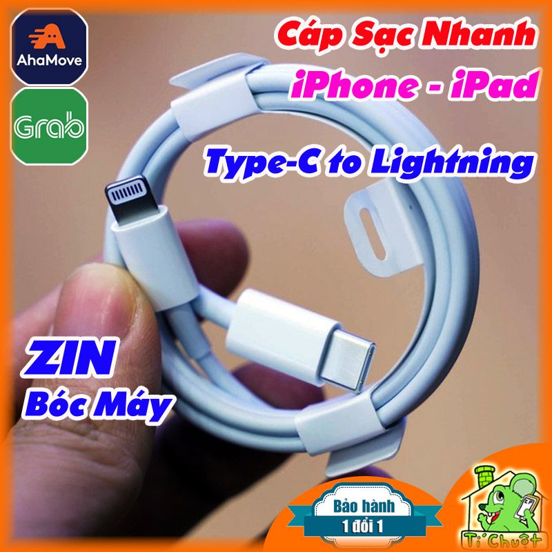 Cáp APPLE C-L Type-C to Lightning dài 1m/ 2m Sạc Nhanh iPhone iPad ZIN Chính Hãng