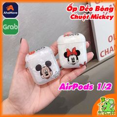 Bao Ốp Case Airpods 1/2 Nhựa Dẻo Sơn Bóng Chuột Mickey