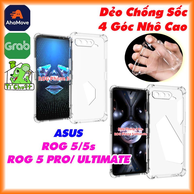 Ốp lưng ASUS ROG Phone 5/ 5S/ ROG 5 PRO/ ULTIMATE Dẻo Trong Chống Sốc 4 Góc