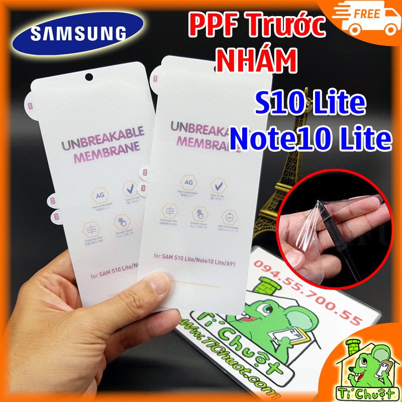 Dán Dẻo PPF Samsung S10 Lite Note 10 Lite Nhám Chống Vân Tay Mặt Trước (Cường Lực Dẻo)