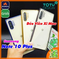 Ốp lưng Samsung Note 10 Plus Totu Dẻo Viền Xi Màu