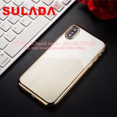 Ốp lưng iPhone X/ XS Sulada Dẻo Hoa Văn Xi Màu