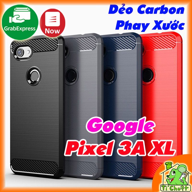 Ốp Lưng Google Pixel 3A XL Dẻo Carbon Phay Xước Chống Sốc