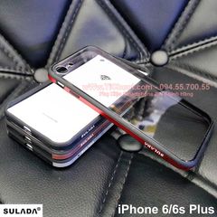 Ốp lưng iPhone 6/ 6s Plus SULADA Lưng Trong Viền Kim Loại Dẻo