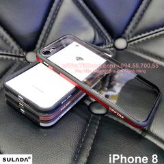 Ốp lưng iPhone 7/ iP 8 SULADA Lưng Trong Viền Kim Loại Dẻo