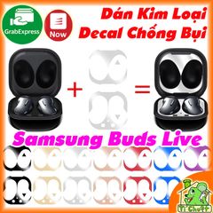 Dán decal kim loại 18K chống bụi Samsung Buds Live