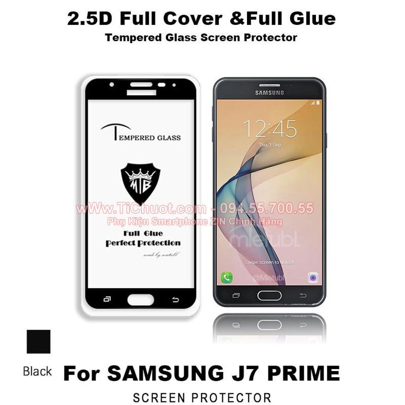 Kính CL Samsung J7 Prime FULL Màn,FULL KEO Silicon