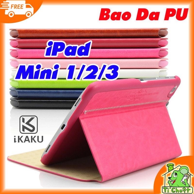 Bao Da iPad Mini 1/ 2/ 3 Da PU Lưng Cứng Chính Hãng KAKU