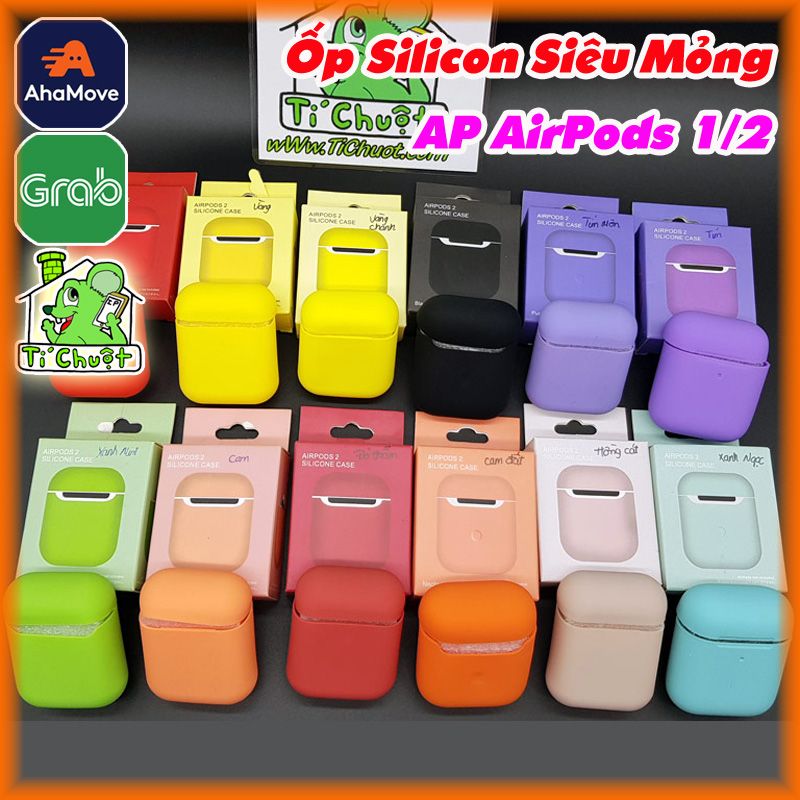 Bao Ốp Case AP AirPods 1/2 Silicon Siêu Mỏng Chống Bẩn