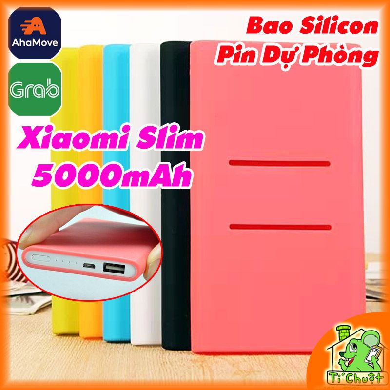 Bao Silicon Bọc Bảo Vệ Cho Pin DP Xiaomi Slim 5000mAh Chính Hãng