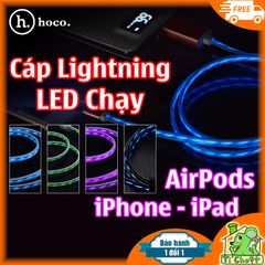 Cáp Lightning HOCO U2 METAL Có LED Chạy Trong Dây Chống Gãy