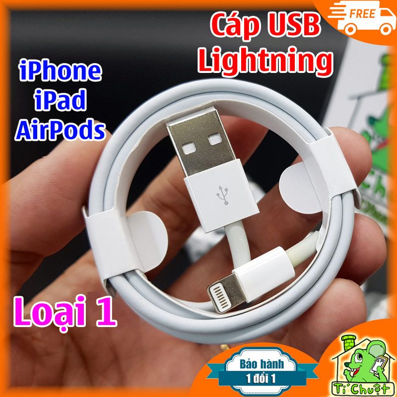 Cáp USB Lightning iPhone, iPad, AirPods Foxconn Loại 1