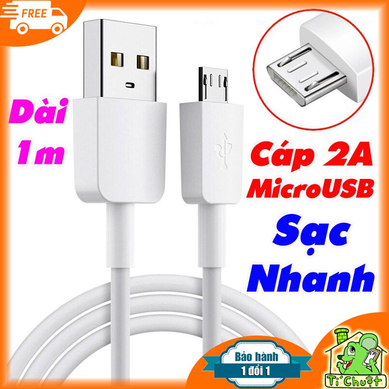 Cáp Sạc Nhanh Micro USB 2A 10W dài 1m ZIN Chính Hãng Tương Thích Huawei