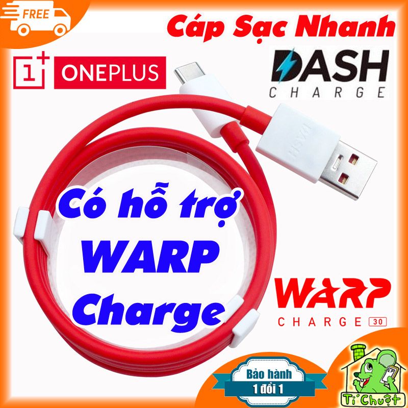 Cáp OnePlus Sạc Nhanh Dash Charge/ Warp Charge 7 pin ZIN Chính Hãng