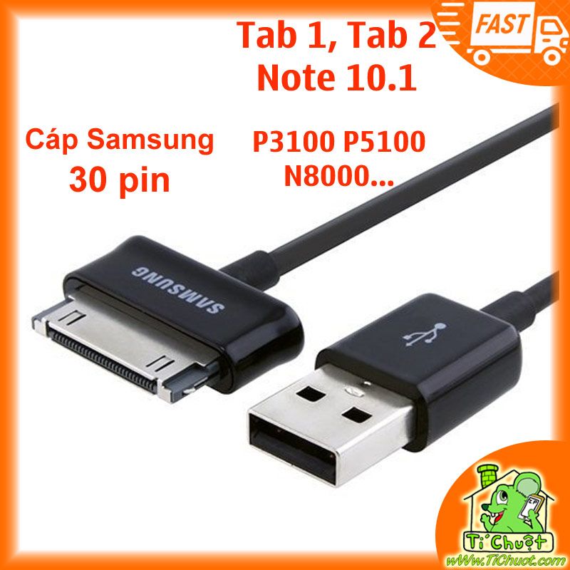 Cáp Samsung 30 pin Galaxy Tab 1,Tab 2 P1000, P3100, P5100,Note 10.1